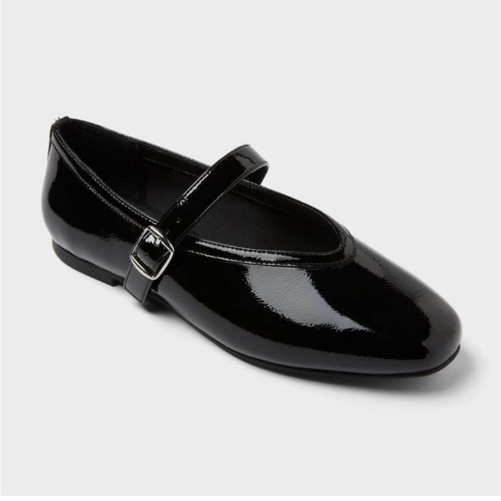 A New Day Black Patent Mary Jane Shoes